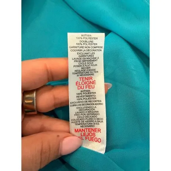 Stunning Jason Wu Turquoise Satin Halter Chain Midi Dress - Picture 6 of 10